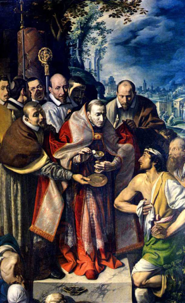 Tanzio da Varallo. San Carlo comunica gli appestati, 1616. Collegiata dei Santi Gervasio e Protasio, Domodossola.